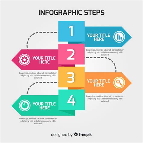 Infográfico Passos Conceito Em Estilo Simples Vetor Grátis