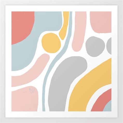 Pastel Day abstract shapes Art Print | Shape art, Abstract shapes, Art ...