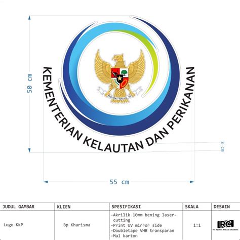 Jual Logo Kkp Acrylic Custom 55x50cm Kementerian Kelautan Dan Perikanan