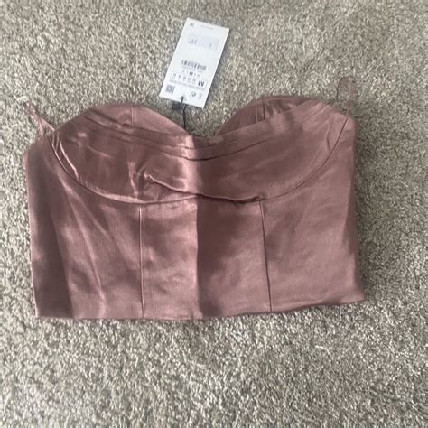 Zara Corset Boob Tube Brand New With Tags Depop