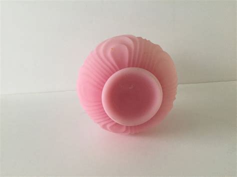 Large Pink Fenton Art Glass Vase Ruffled Satin Custard Vase Etsy