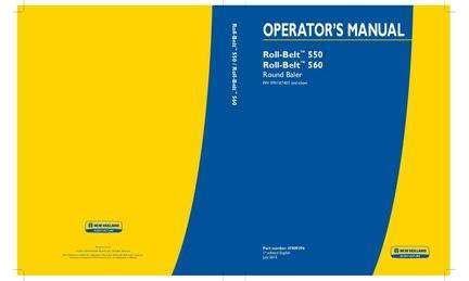 Operators Manual For New Holland Balers Model Roll Belt Diy