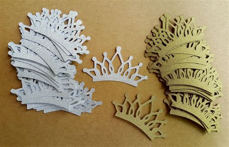 2 Inch Crowns 100 Pieces Tiara Confetti Tiaras Crown Die Cuts