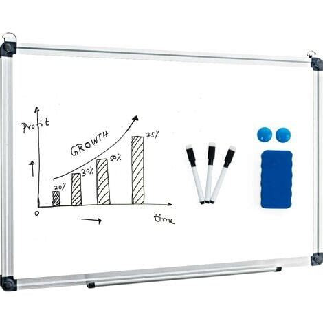 Costway Tableau Blanc Effa Able Surface Magn Tique Avec Cadre En