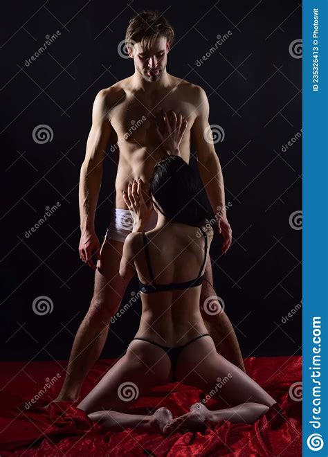 Oral Sex Naked Man And Woman In Love Has Sex In Bed Sensual Couple
