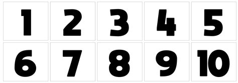 10 best printable very large numbers 1 10 printablee com - large ...