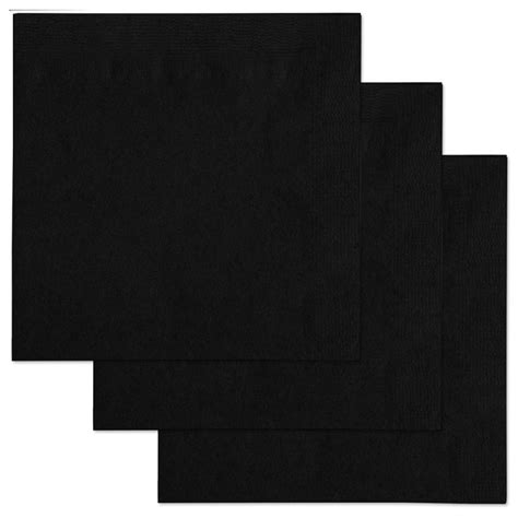 Black Beverage Napkins Ply