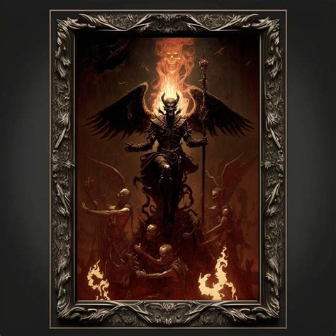 Baphomet Art Print Devil Art Satan Print Lucifer Poster Renaissance