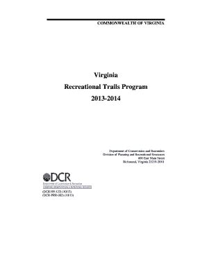 Fillable Online Dcr Virginia Dcr Trail Rfp Virginia Form Fax Email