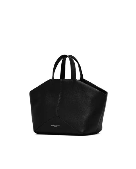 Gianni Chiarini Borsa Media In Pelle Ambra Nero