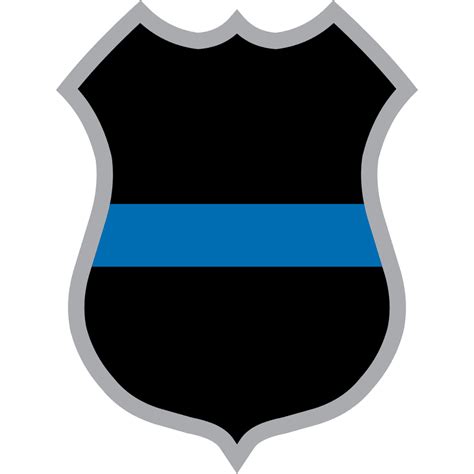 38 Inch Thin Blue Line Police Badge Decal