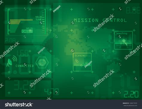 Mission Control Interface Hi Technology Stock Vector Royalty Free