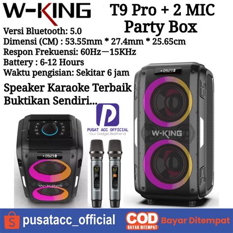 Jual Wking Speaker Bluetooth T Pro Mic Karaoke Speker Microphone