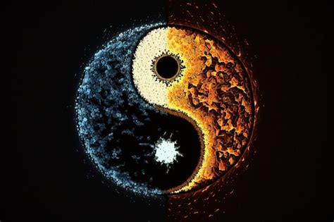 Premium Photo A Black And Yellow Image Of A Yin Yang With The Word