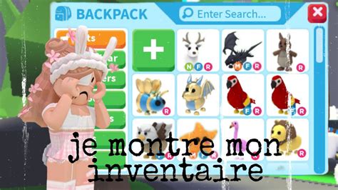 Je Montre Mon Inventaire Adopte Me Roblox Youtube