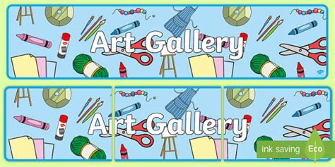 Art Gallery Display Banner Art Gallery Display Lettering