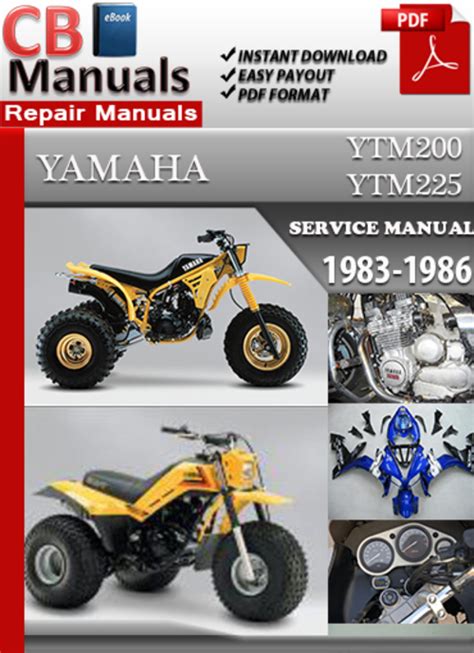 Yamaha Yfm Ytm200 Ytm225 1983 1986 Service Repair Manual Tradebit