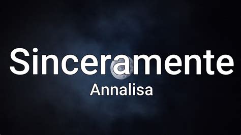 Annalisa Sinceramente Testo Lyrics Sanremo 2024 Youtube