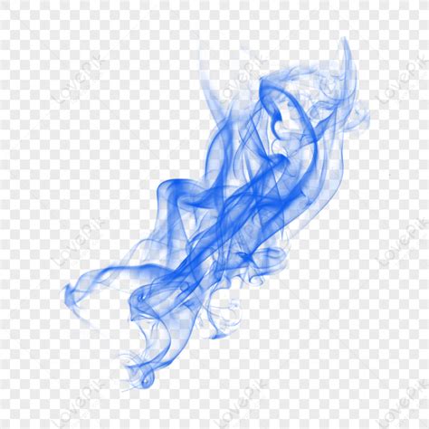 Suspended Blue Smoke Diffusion Effect Floating Classic Spread PNG White