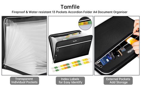 Tamfile Dokumentenmappe A F Chern F Chermappe Ordner Organizer