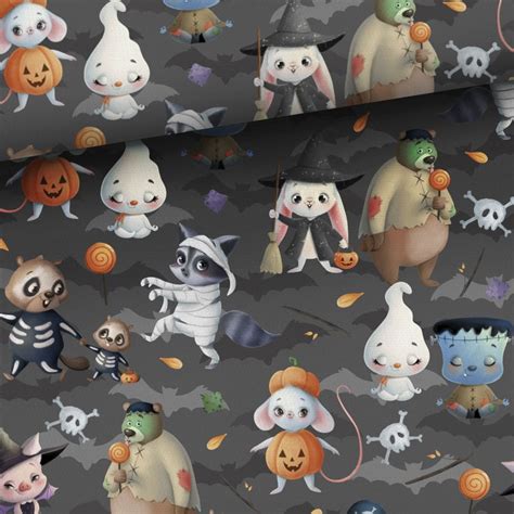 Halloween Cat Fabric Etsy Uk