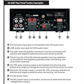 Jual Kerndy Bluetooth EQ Audio Amplifier Home Theater FM 1000W KS 33BT