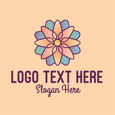 Floral Stained Glass Logo Brandcrowd Logo Maker