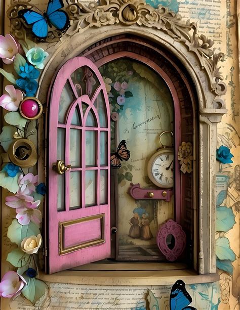 Vintage Enchanted Doorways Nostalgic Ephemera Collection For Memory