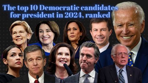 The Top 10 Democratic Candidates For President In 2024 Ranked Youtube