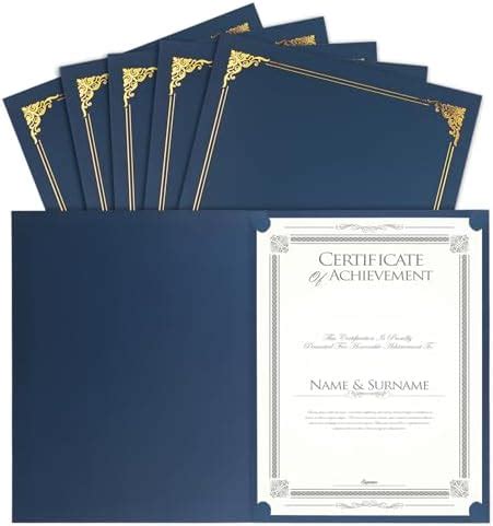 Amazon Certificate Holders Packs Navy Blue Diploma Holders