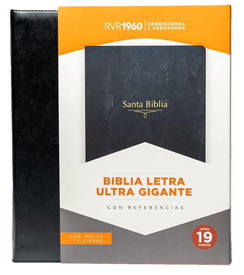 Biblia ultra Gigante Edición Limitada Símil Piel con Indice y Cierre