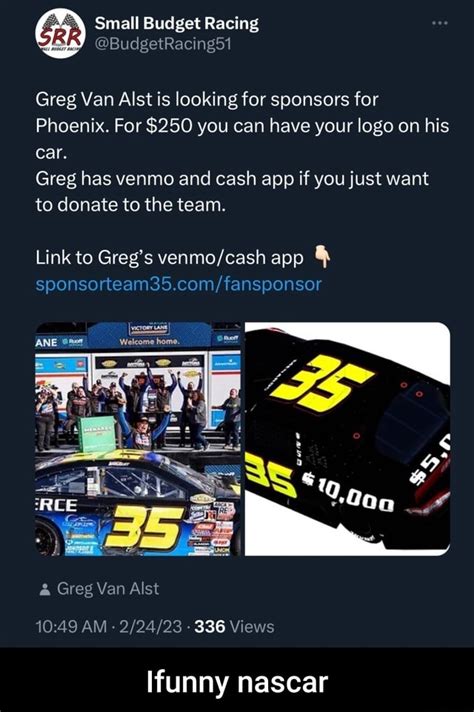 Small Budget Racing Greg Van Alst Is Looking For Sponsors For Phoenix