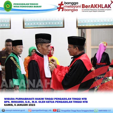 KETUA PENGADILAN TINGGI NTB PIMPIN PURNABHAKTI HAKIM TINGGI PENGADILAN