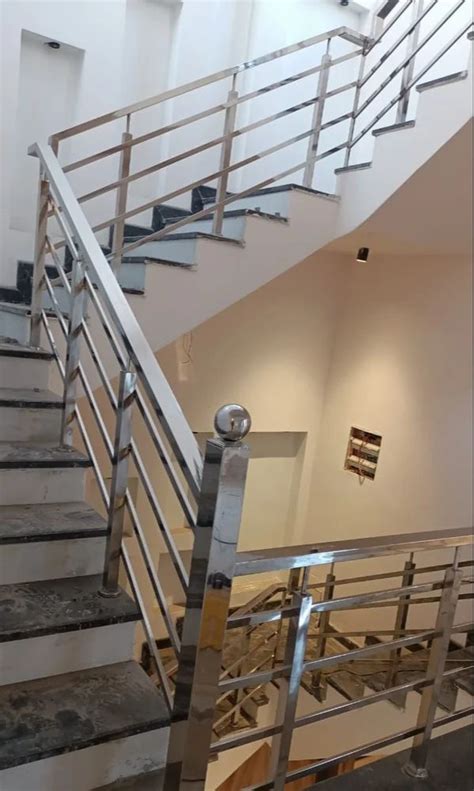 Stairs Stainless Steel Silver Staircase Railing For Home At Rs