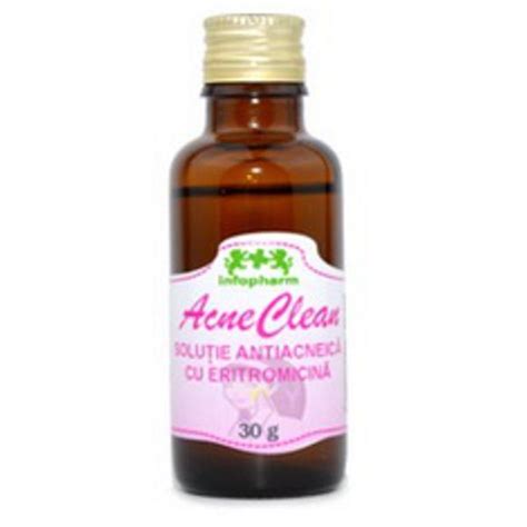 Acneclean Разтвор против акне с Еритромицин Infofarm, 30г - Esteto.bg