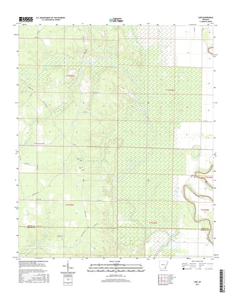 Mytopo Line Arkansas Usgs Quad Topo Map