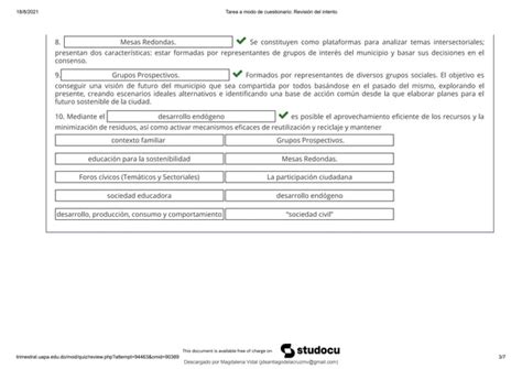 cuestionario a modo de tarea de educación a distancia PDF