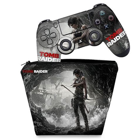 Kit Capa Case E Skin Ps Controle Tomb Raider Pop Arte Skins