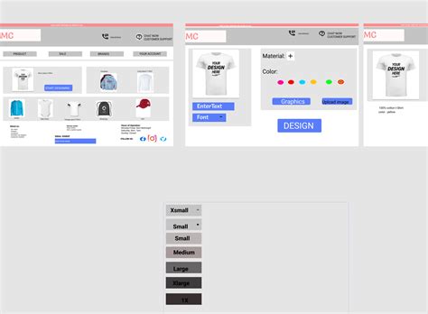 Custom t-shirt webpage by Shelmith on Dribbble