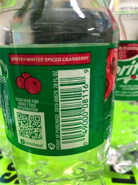 Lot Of 3 Limited Edition Sprite Winter Spiced Cranberry 20 Oz Bottles