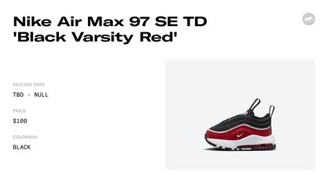 Nike Air Max 97 Se Td Black Varsity Red Dz2666 001 Release Info