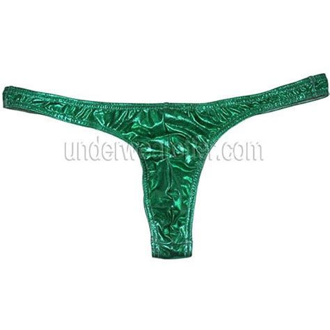 Sexy Men Leather Like T Back Pucker Underwear Male Shiny Slim G String Bikini Thong Shorts MU