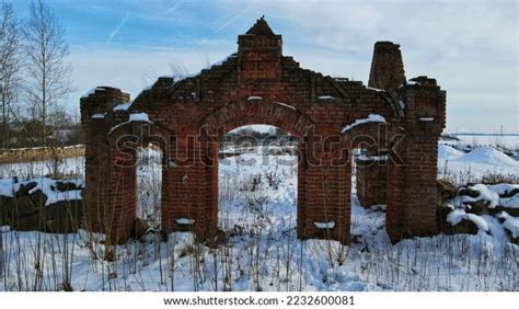 Entrance Gate Th Century Churchyard Ruined Stock Photo