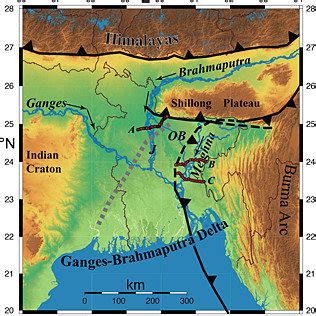 Ganges River Delta Map