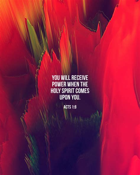 You Will Receive Power When The Holy Spirit Comes Upon You Acts