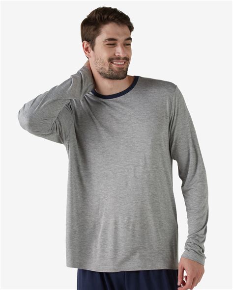 Riachuelo Pijama Masculino Longo Malha Cinza Mescla