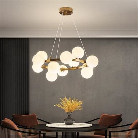 SUSUO Milk White Frosted Glass Bubble Cluster Pendant Lighting For