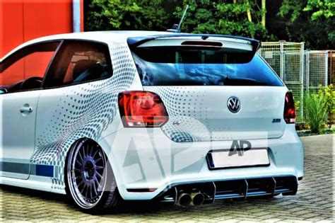 VW POLO MK5 6R 6C GTI R WRC Style glänzend schwarz Kofferraumspoiler