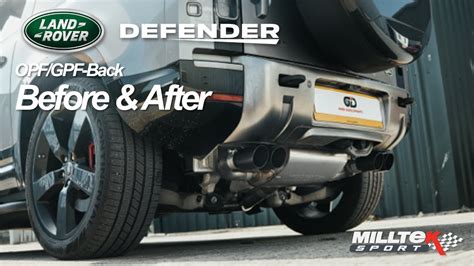 Land Rover Defender V Milltek Resonated Exhaust Before After Youtube