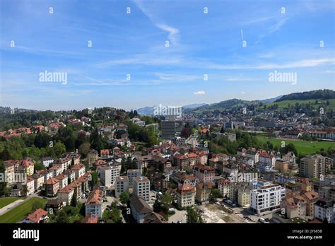 Luftbild Der Stadt St Gallen Mit Quarter Lachen Local Caption